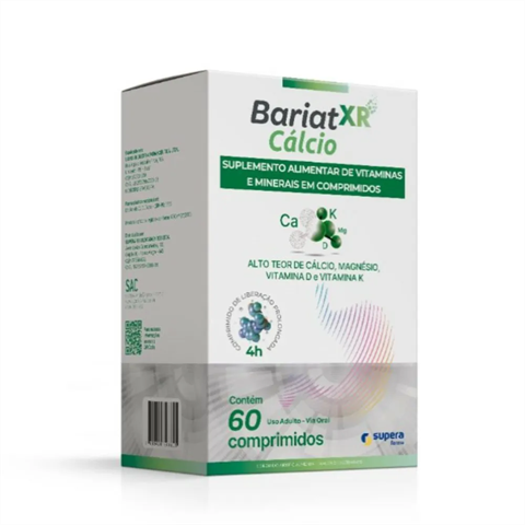 Bariat XR Calcio Suplemento Alimentar Com 60 Comprimidos De Liberação Prolongada