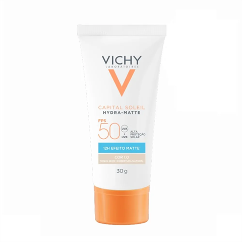 Vichy Protetor Solar Facial Hydra-Matte FPS50 30g - Cor 1.0