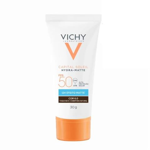 Vichy Protetor Solar Facial Hydra-Matte FPS50 30g - Cor 6.0