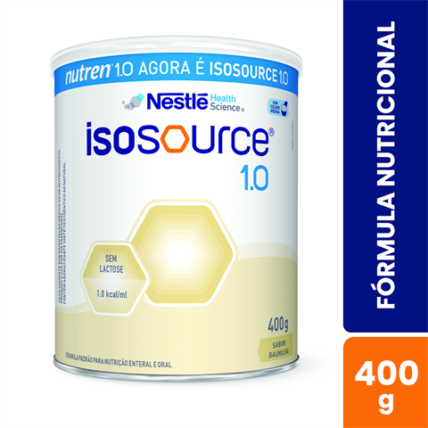 Fórmula Nutricional Isosource 1.0 Sabor Baunilha Com 400g