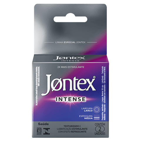 Preservativo Lubrificado Jontex Intense 2 Unidades