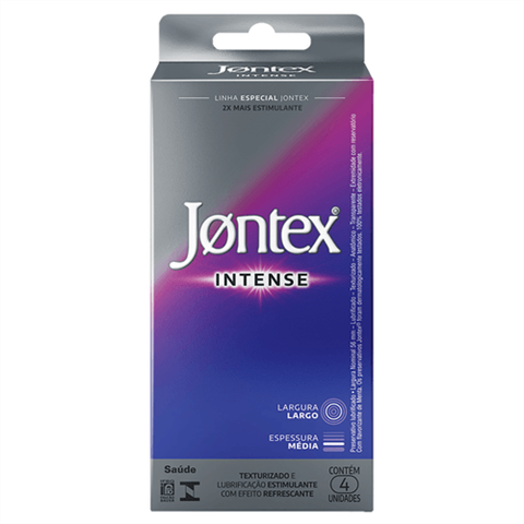 Preservativo Lubrificado Jontex Intense 4 Unidades