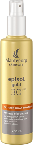Protetor Solar Bronzeador Mantecorp Skincare Episol Gold FPS30 Com 200ml