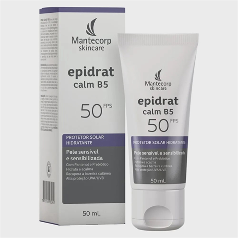 Protetor Solar Hidratante Mantecorp Skincare Epidrat Calm B5 FPS50 Com 50ml
