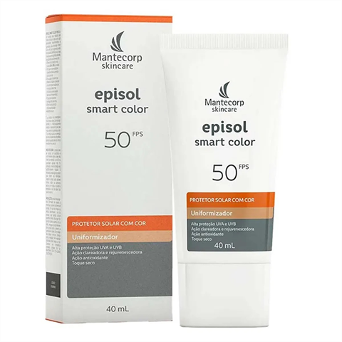 Protetor Solar Mantecorp Skincare Episol Smart Color Uniformizador FPS50 Com 40ml