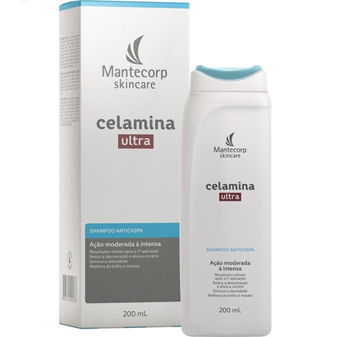 Shampoo Anticaspa Mantecorp Skincare Celamina Ultra Com 200ml