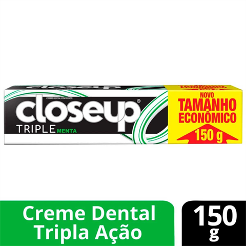 Creme Dental Closeup Triple Menta Com 36 Unidades De 150g