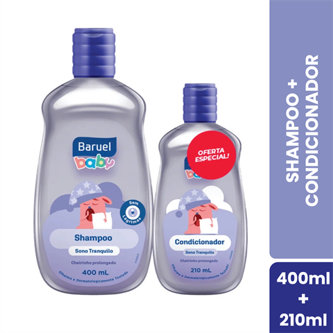 Kit Baruel Baby Sono Tranquilo Shampoo 400ml + Condicionador 210ml