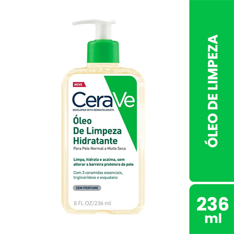 Óleo De Limpeza Hidratante CeraVe Pele Normal E Muito Seca Sem Perfume Com 236ml