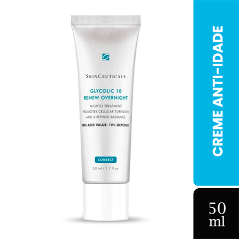 Creme Facial Noturno Anit-Idade SkinCeuticals Glycolic 10 Renew Overnight Com 50ml