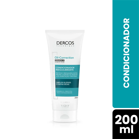 Condicionador Vichy Dercos Oil-Correction Reequilibrante Com 200ml