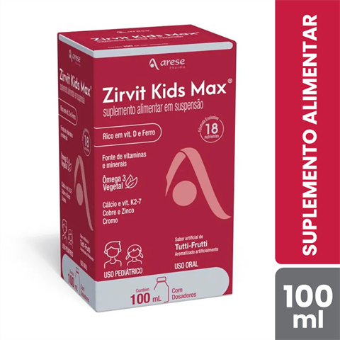 Suplemento Alimentar Zirvit Kids Max Suspensão Oral Frasco Com 100ml