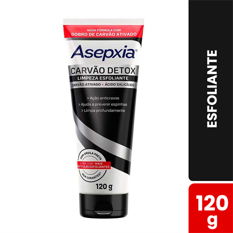 Esfoliante Facial Asepxia Carvão Detox Com 120g
