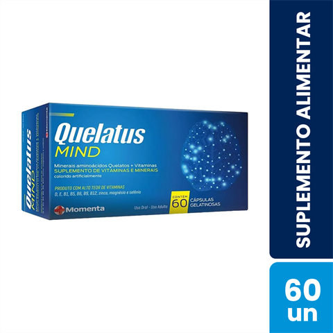 Suplemento Alimentar Quelatus Mind Polivitamínico Para Gestantes Com 60 Cápsulas