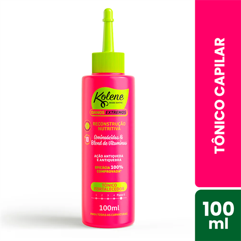 Tônico Capilar Kolene Danos Extremos Reconstrução Nutritiva Com 100ml