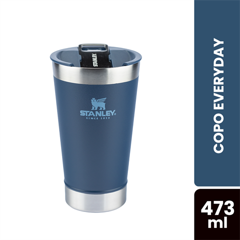Copo Térmico Stanley Com Tampa Navy Com 473ml
