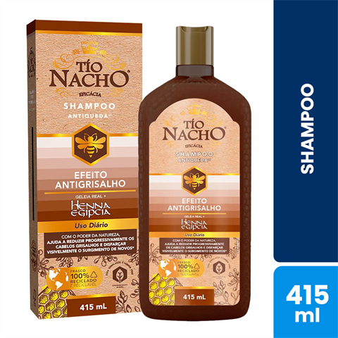 Shampoo Tio Nacho Efeito Antigrisalho Antiqueda Com 415ml