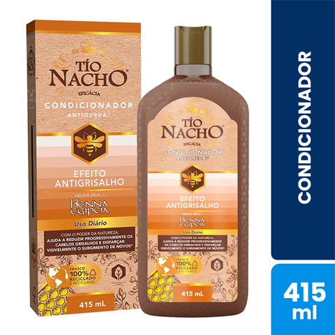 Condicionador Tio Nacho Efeito Antigrisalho Antiqueda Com 415ml