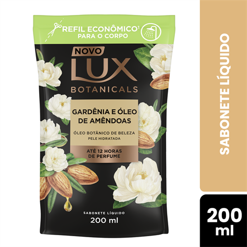 Sabonete Líquido Lux Botanicals Gardênia E Óleo De Amêndoas Com 200ml