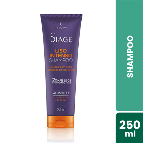 Shampoo Eudora Siàge Liso Intenso Com 250ml