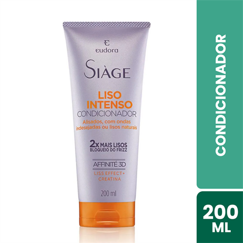 Condicionador Eudora Siàge Liso Intenso Com 200ml