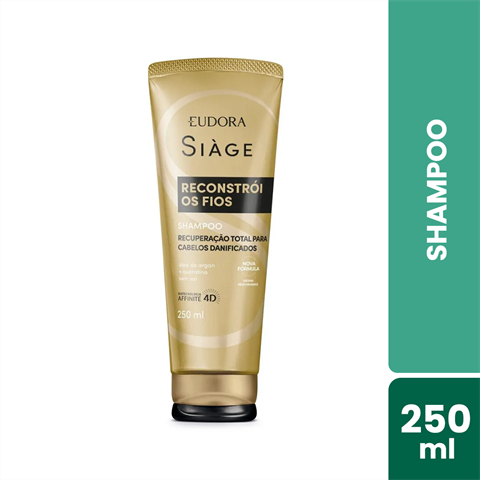 Shampoo Eudora Siàge Reconstrói Os Fios Com 250ml