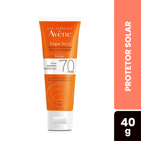 Protetor Solar Avène Emulsão Toque Seco FPS70 Com 40g