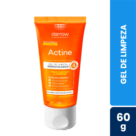 Gel De Limpeza Facial Actine Pele Oleosa A Acneica Com 60g