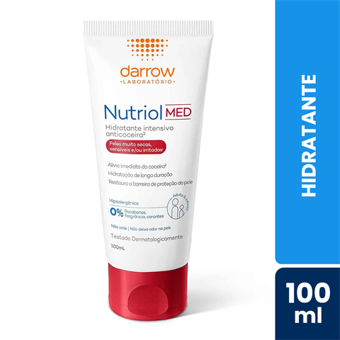 Hidratante Intensivo Nutriol Med Anticoceira Peles Muito Secas. Sensíveis e/ou Irritadas Com 100ml