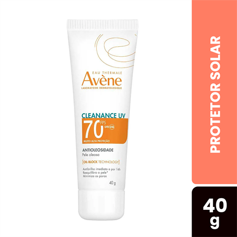Protetor Solar Facial Avène Cleanance UV Antioleosidade FPS70 Com 40g