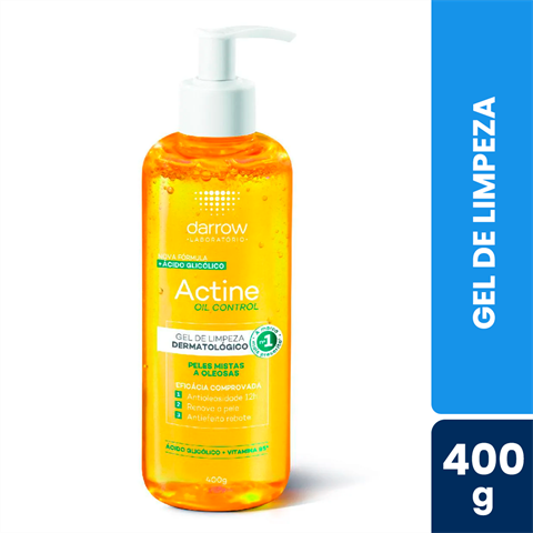 Gel De Limpeza Facial Actine Oil Control Peles Mistas A Oleosas Com 400g