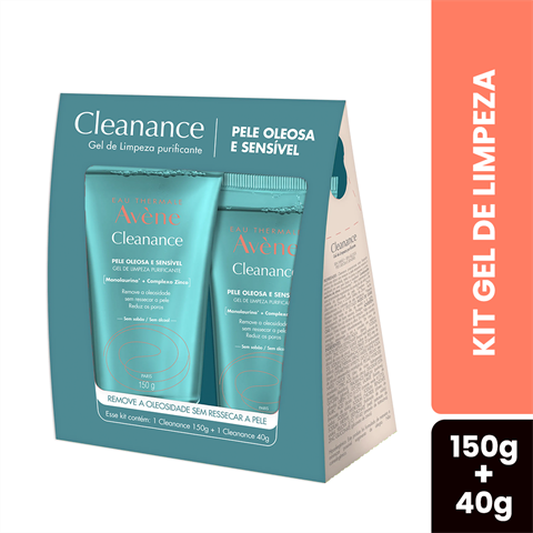 Kit Gel de Limpeza Purificante Avène Cleanance 150g + 40g