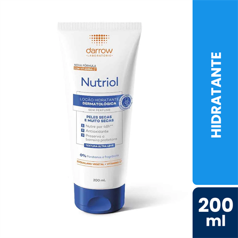 Hidratante Corporal Nutriol Peles Secas E Muito Secas Sem Perfume Com 200ml