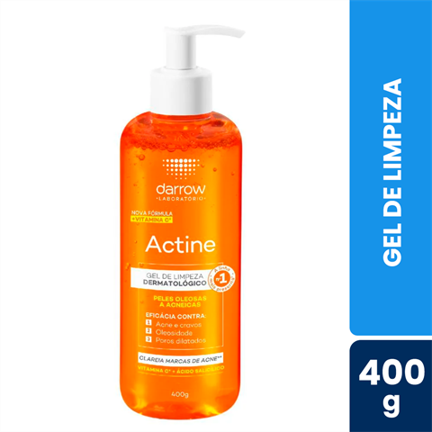 Gel De Limpeza Facial Actine Pele Oleosa A Acneica Com 400g