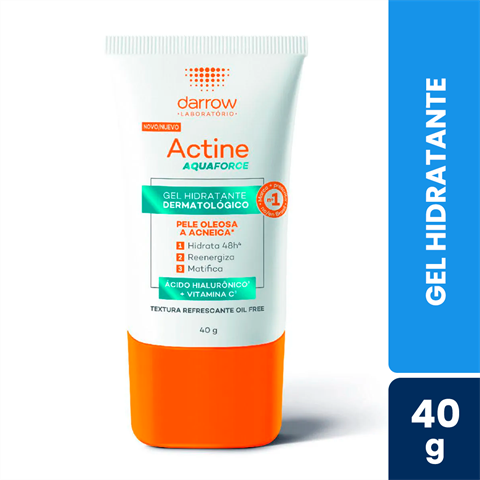 Gel Hidratante Facial Actine Aquaforce Pele Oleosa A Acneica Com 40g