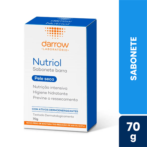 Sabonete Em Barra Nutriol Rosto e Corpo Pele Seca Com 70g
