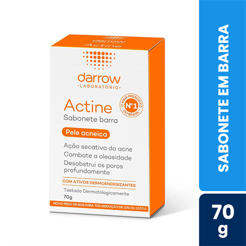 Sabonete Em Barra Actine Pele Acneica Com 70g