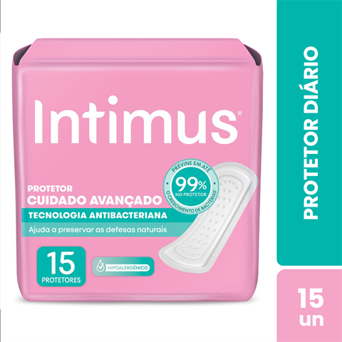 Protetor Díário Intimus® Tecnologia Antibacteriana - 15 un
