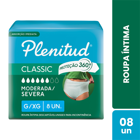 Roupa Íntima Plenitud Classic para Incontinência G/XG-8 un