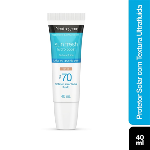 Protetor Solar Neutrogena Sun Fresh Hydro Boost FPS70 Cor 2.0 Com 40ml