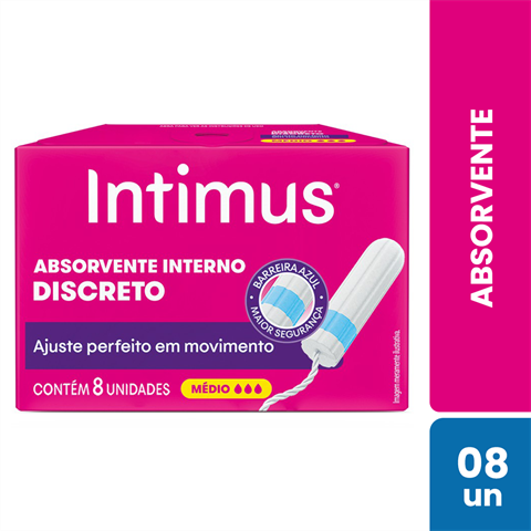 Absorvente Interno Intimus® Discreto Médio - 8 un