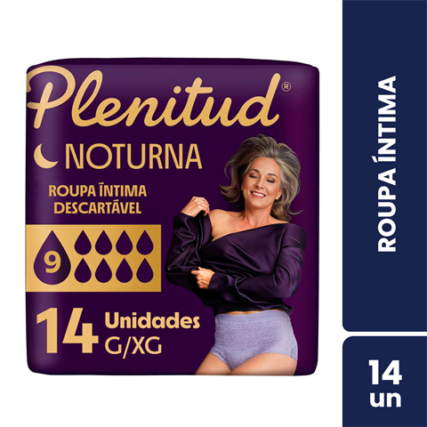 Roupa Íntima Plenitud Noturna para Incontinência G/XG-14 un