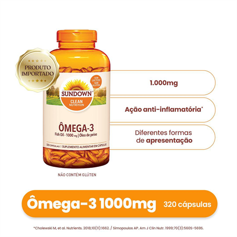 Suplemento Alimentar Sundown Ômega 3 1000mg Com 320 Cápsulas