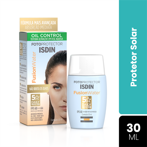 Protetor Solar Facial Isdin FotoProtector Fusion Water FPS60 Com 30ml