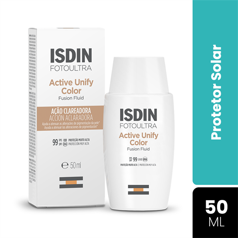Clareador Facial Isdin FotoUltra Active Unify Color Fusion Fluid FPS99 Com 50ml
