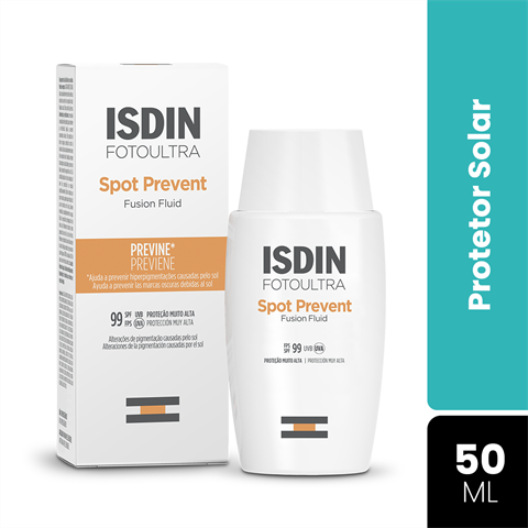 Protetor Solar Facial Isdin FotoUltra Spot Prevent Fusion Fluid FPS99 Com 50ml