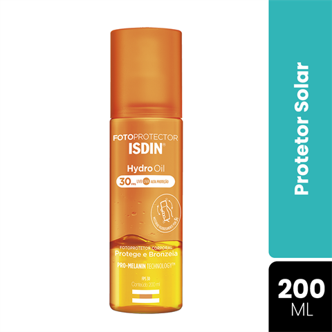 Protetor Solar E Bronzeador Corporal Isdin FotoProtector Hydro Oil FPS30 Com 200ml