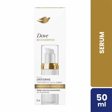 Sérum Facial Dove Regenerative Tratamento Facial 3 Em 1 FPS30 Com 50ml