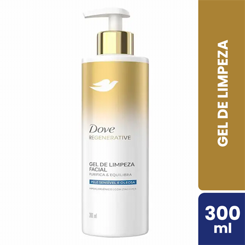Gel De Limpeza Facial Dove Regenerative Purifica & Equilibra Com 300ml
