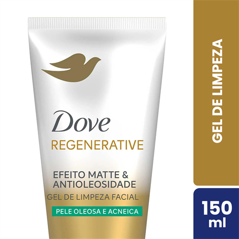 Gel De Limpeza Facial Dove Regenerative Efeito Matte & Antioleosidade Com 150ml